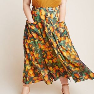 Anthropologie Summer Orchard Skirt Plus Size
